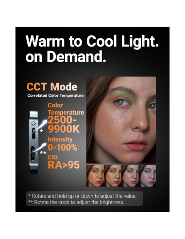 Luz de Video RGB Portátil ORLN'K 6.5" Aluminio 4000mAh