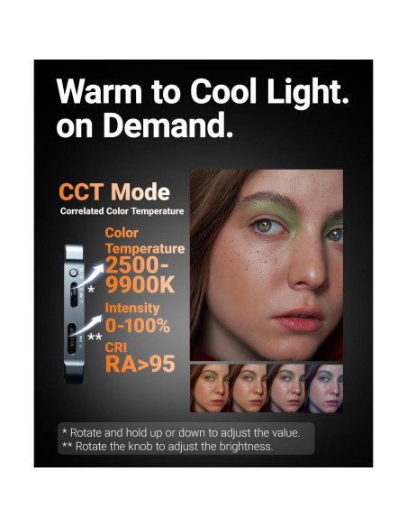 Luz de Video RGB Portátil ORLN'K 6.5" Aluminio 4000mAh