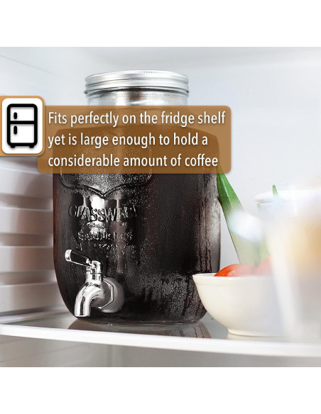 Cafetera de Cold Brew BTaT 3.78L Negra con Filtro Reutilizable