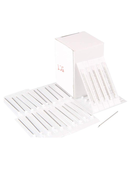 10 Agujas de Piercing 16G Acero Quirúrgico Esterilizadas