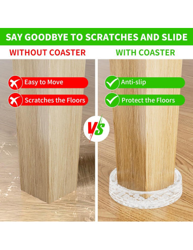 Copas de Goma Redondas GAGUIUP 12 PCS 3.81 cm Transparentes