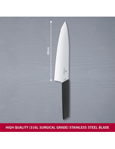 Cuchillo de Chef Victorinox 20 cm Acero Inoxidable Negro 2