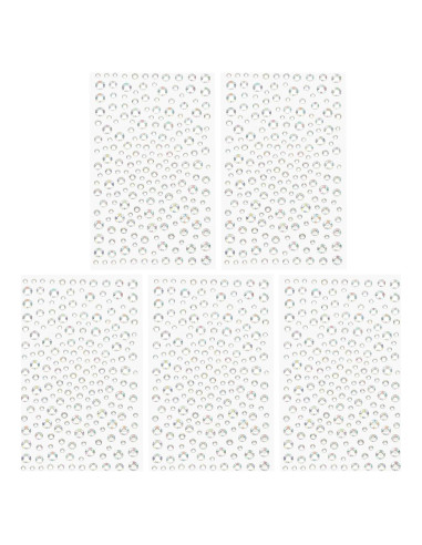 Etiquetas de Gemas Acrílicas PATIKIL 1045 Pcs AB Blanco