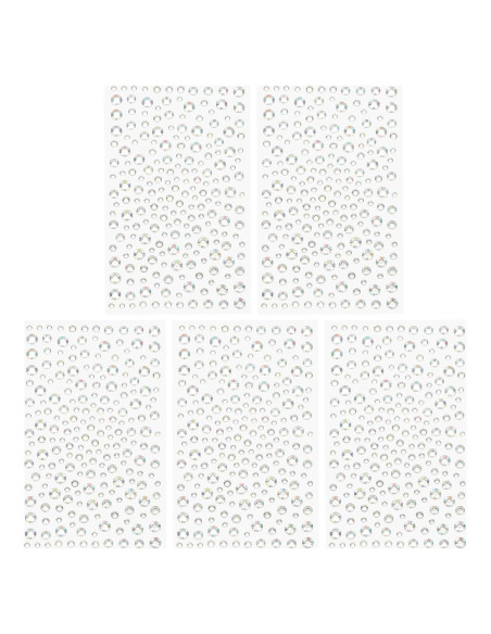 Etiquetas de Gemas Acrílicas PATIKIL 1045 Pcs AB Blanco
