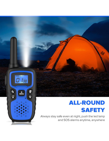 Walkie Talkies WisHouse M9 Recargables 2 Vías para Niños y Adultos