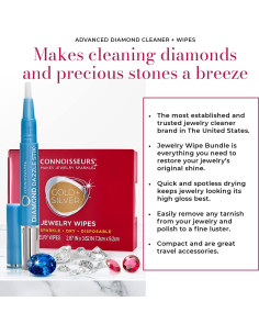 Limpiador de Joyería Connoisseurs Dazzle Stik + Toallitas 2