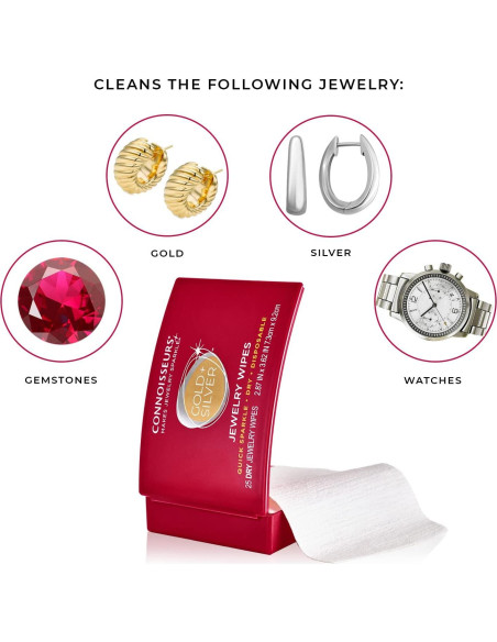 Limpiador de Joyería Connoisseurs Dazzle Stik + Toallitas