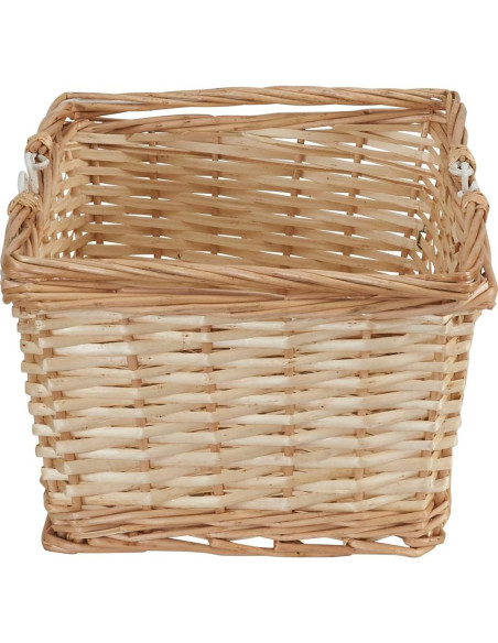 Cesta de Mercado Tejida Esenciales para el Hogar Natural 24x34x18cm