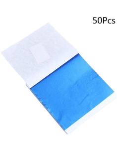 50 Hojas Papel Foil Imitación Dorado SUPVOX 21.6x20.3cm 2