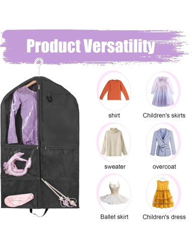 Bolsa de Ropa QEES para Danza 101.6 cm Negra Impermeable