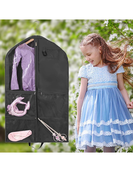 Bolsa de Ropa QEES para Danza 101.6 cm Negra Impermeable