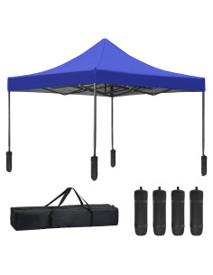 Toldo Plegable 3x3m PayLessHere Azul con Protección UV