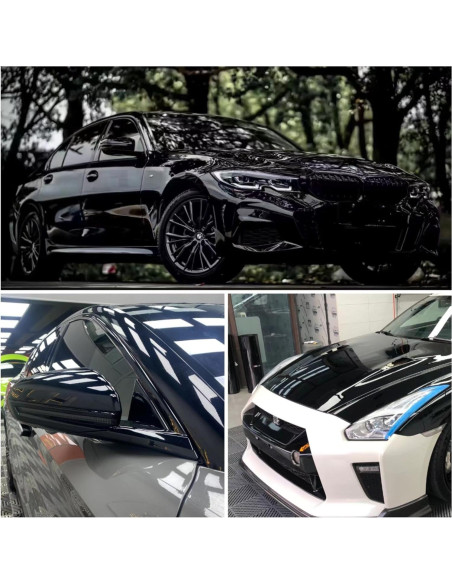 Película de Vinilo LZLRUN Ultra Gloss Negro 0.30m x 1.52m