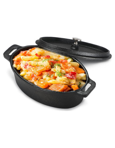 Plato de Casserole Mini Commercial Chef Hierro Fundido 0.63L