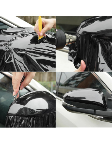 Película de Vinilo LZLRUN Ultra Gloss Negro 0.30m x 1.52m