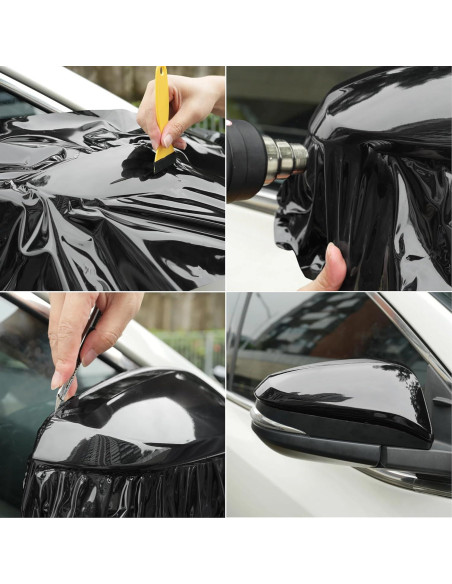 Película de Vinilo LZLRUN Ultra Gloss Negro 0.30m x 1.52m