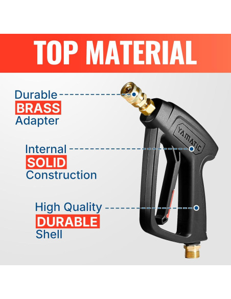 Pistola de Lavado a Presión YAMATIC Corta 4000 PSI M22