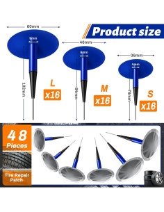 Kit de Parches de Reparación de Neumáticos Frienda - 24 Piezas 2