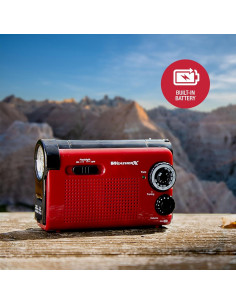 Radio Meteorológica NOAA WeatherX WR182R con Linterna LED 2