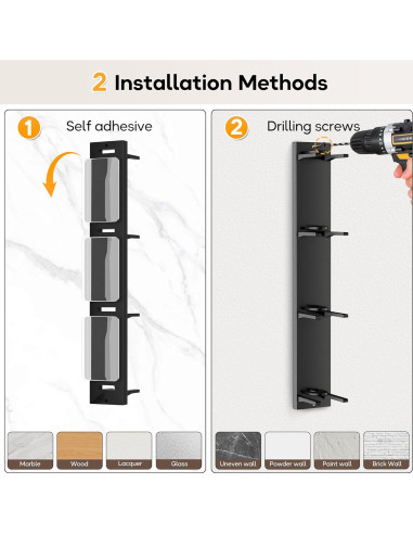 Organizador de Sombreros MISSLO Negro para Pared - Paquete de 2