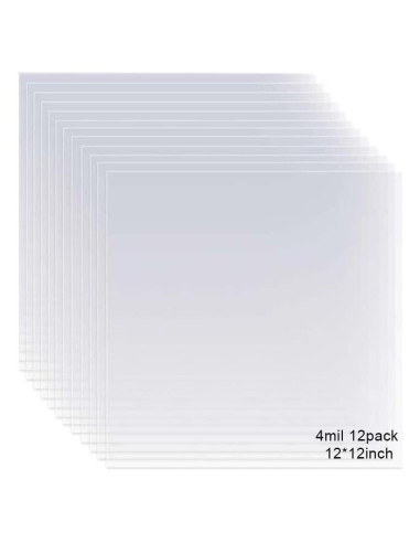 Paquete de 12 Hojas de Plantilla Mylar 30.48x30.48 cm 4mil