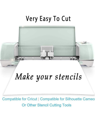 Paquete de 12 Hojas de Plantilla Mylar 30.48x30.48 cm 4mil