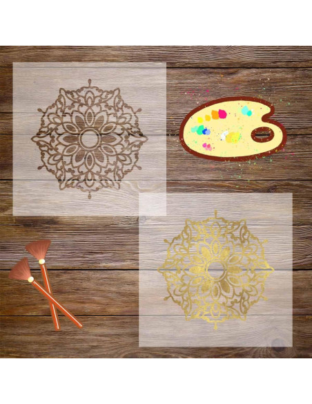 Paquete de 12 Hojas de Plantilla Mylar 30.48x30.48 cm 4mil