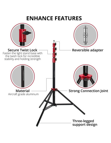 Kit de Flash de Estudio Flashpoint Pro 1000 III-V 1000W con Soportes y Softbox