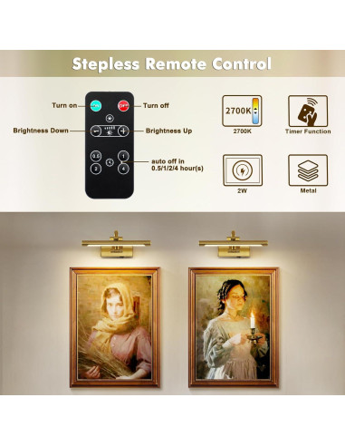 Luz de Imagen Inalámbrica Recargable DESOOP 30.48 cm Bronce