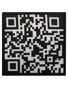 Parche Bordado Cuadrado RUINUO Código QR Rick Roll 7.49cm