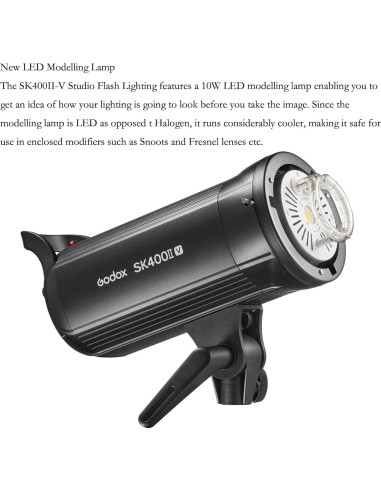 Flash de Estudio Godox SK400II-V 400W con LED y Control Inalámbrico
