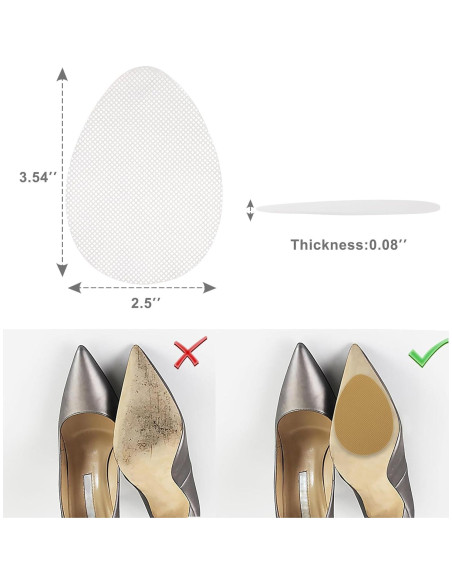 Almohadillas antideslizantes para zapatos Huapin - 4 pares, 8 piezas