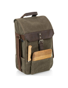 Bolsa de Vino Aislada Picnic Time para 2 Botellas con Tabla y Cuchillos