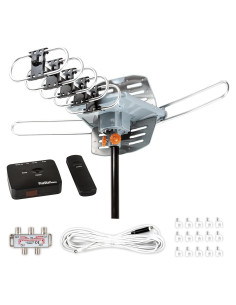 Antena HDTV Exterior Five Star FSA-5809 150 Millas Control Remoto