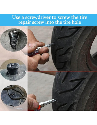 30 Clavos de Reparación de Neumáticos Goma PPgod - 2 Tamaños