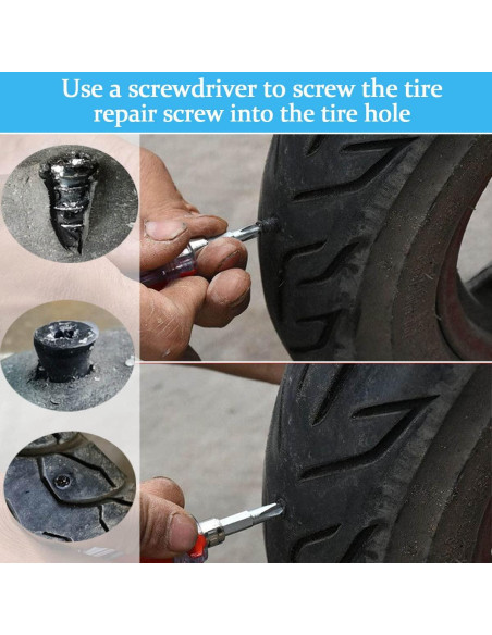 30 Clavos de Reparación de Neumáticos Goma PPgod - 2 Tamaños