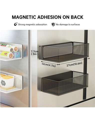 Estante Magnético WOCHUANGSI para Lavadora 27x12x7.7cm Negro