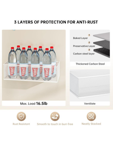 Estante Magnético WOCHUANGSI para Lavadora 27x12x7.7cm Negro