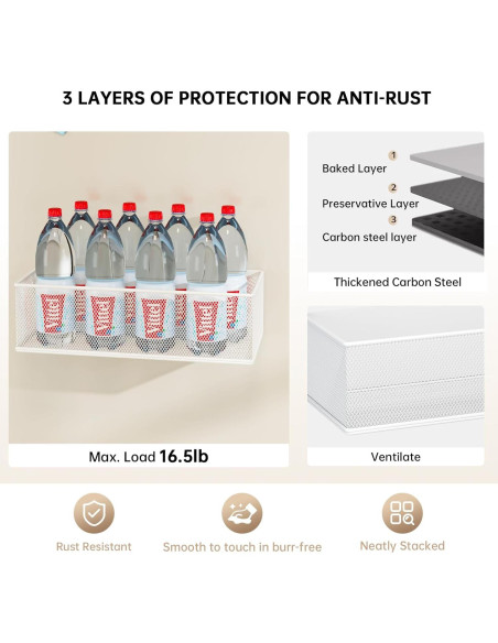 Estante Magnético WOCHUANGSI para Lavadora 27x12x7.7cm Negro