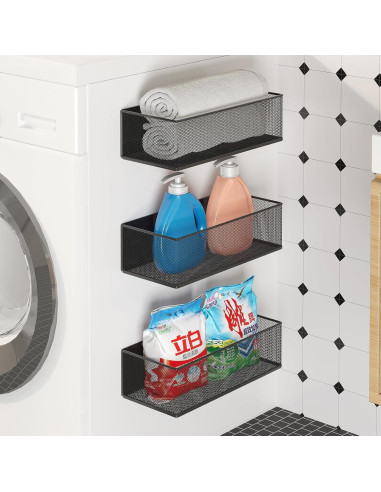 Estante Magnético WOCHUANGSI para Lavadora 27x12x7.7cm Negro