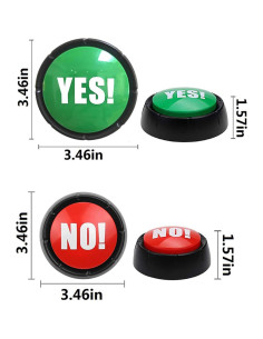 Botón de Sonido Wenzhou - Paquete de 2, SÍ y NO 2