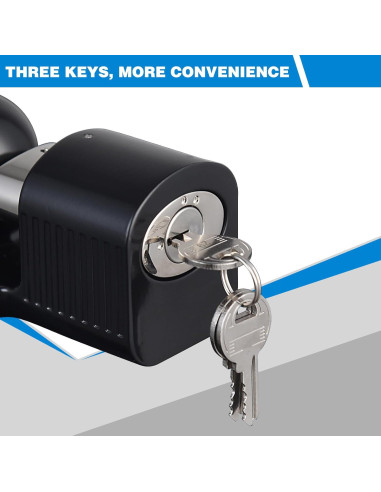 Cerradura de Enganche de Remolque Antirrobo TOPSHINE Negro