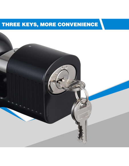 Cerradura de Enganche de Remolque Antirrobo TOPSHINE Negro