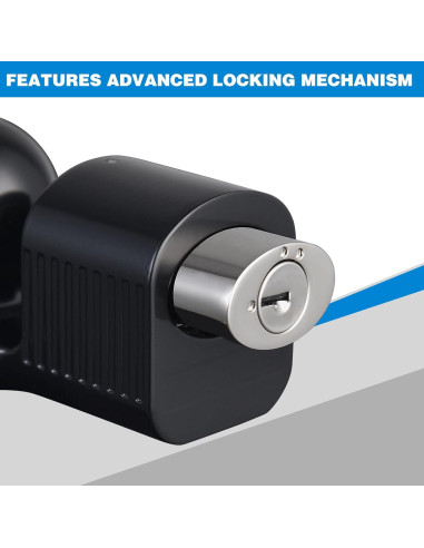 Cerradura de Enganche de Remolque Antirrobo TOPSHINE Negro