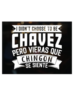 Calcomanía Personalizada para Carro Chavez - Chistosa en Spanglish