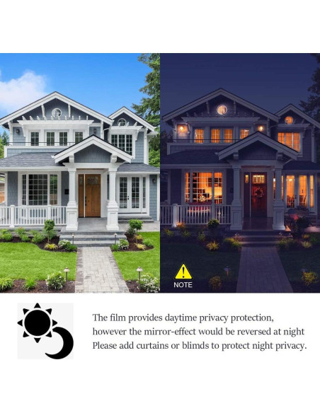Película de Ventana Espejo WPCTEV 30x200 cm Anti UV Tinte Privacidad
