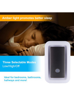 Luz Nocturna LED GE SleepLite Ámbar Enchufable Regulable 2