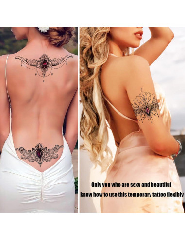 Tatuajes Temporales de Encaje Roarhowl - Conjunto 1 Grande