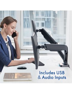 Brazos de Monitor Doble Stellar Mounts para Samsung 32" Curvado 2