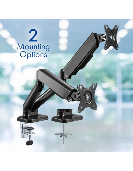 Brazos de Monitor Doble Stellar Mounts para Samsung 32" Curvado